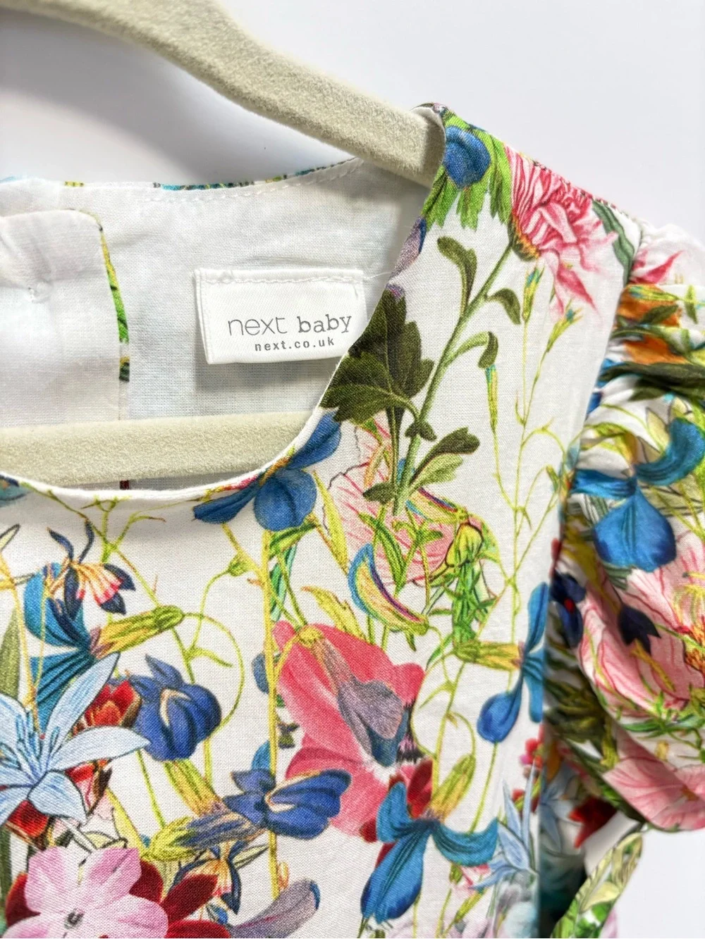 next Baby Multicolor Floral Puff Sleeve Dress 1 1/2-2 Yrs